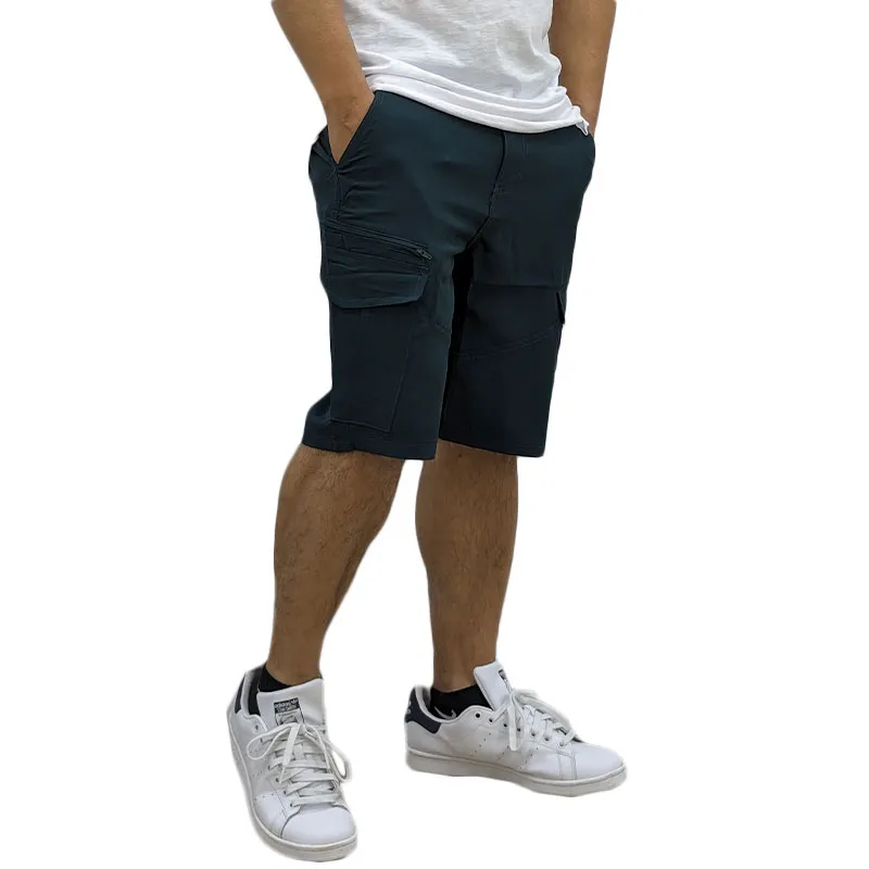 camel active mens shorts polyester stretch cargo beach pants dark green1