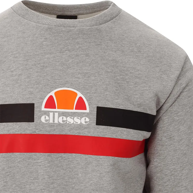 ellesse prella mens sweatshirt warm pullover top grey and red1