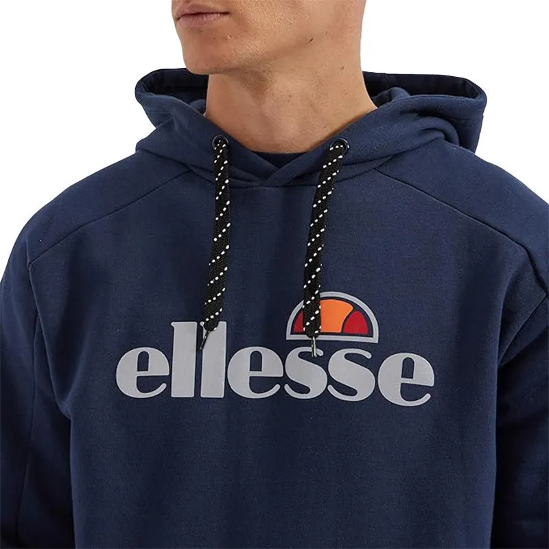 ellesse mens pullover hoodie long sleeve fleece top navy blue1