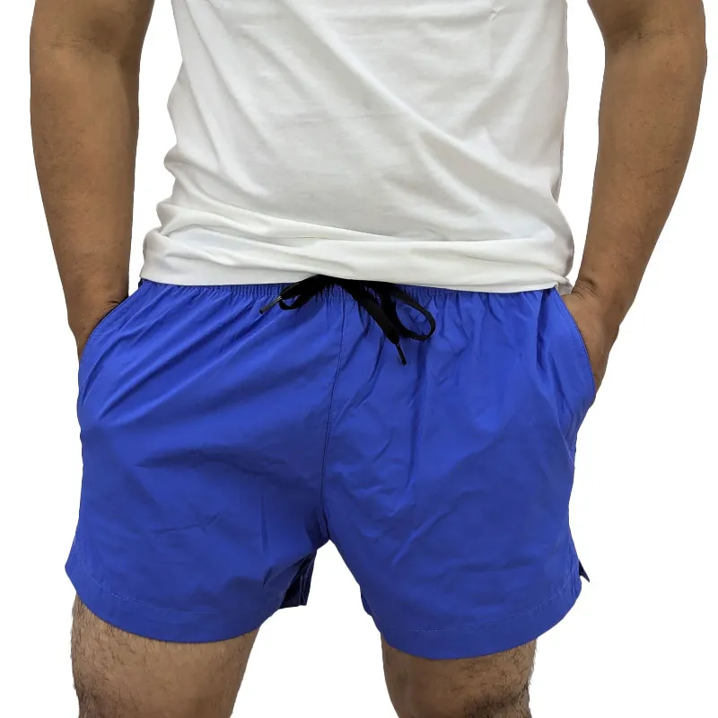 mens swimming shorts surf shorts length trunks beachwear blue2