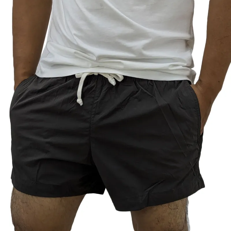 mens swimming shorts surf shorts length trunks beachwear charcoal grey2