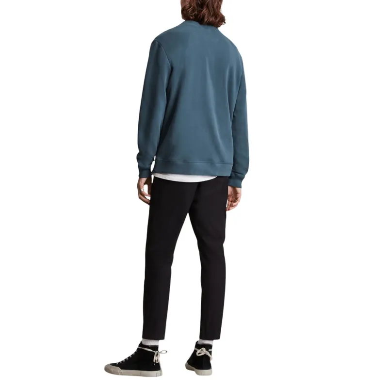 all saints reven mens sweatshirts pullover jumper teal blue2