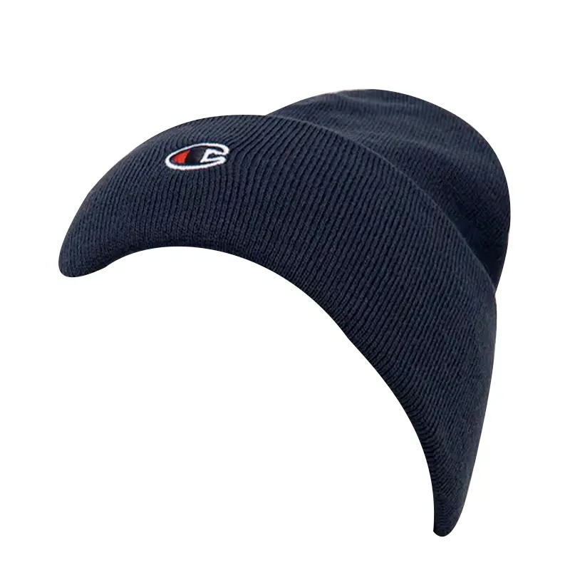 champion mens beanie hat winter thick knitted ribbed caps navy2