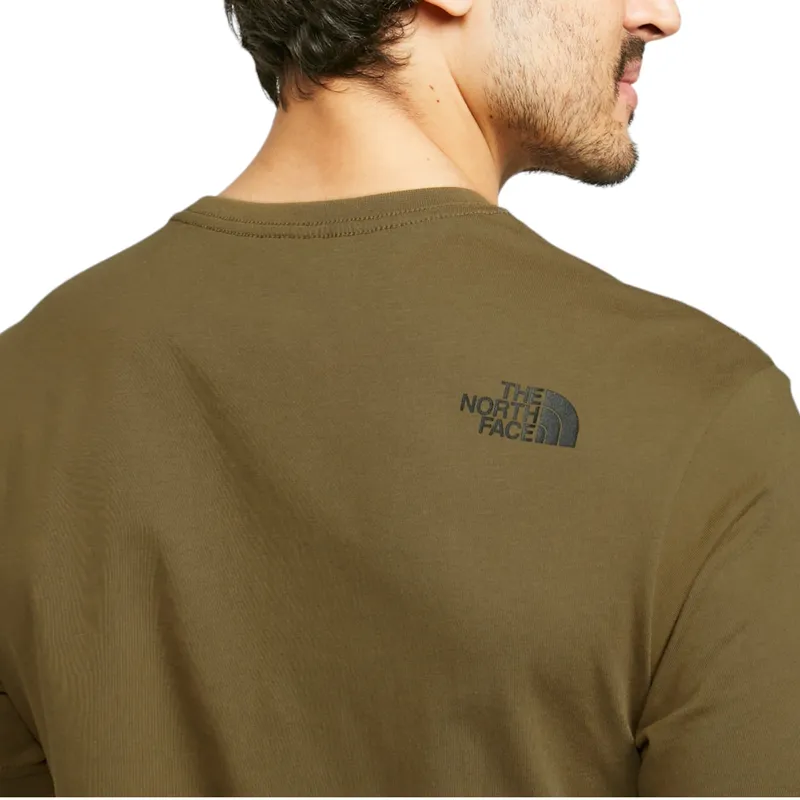 the north face mens t shirts woodcut dome soft cotton tee olive2