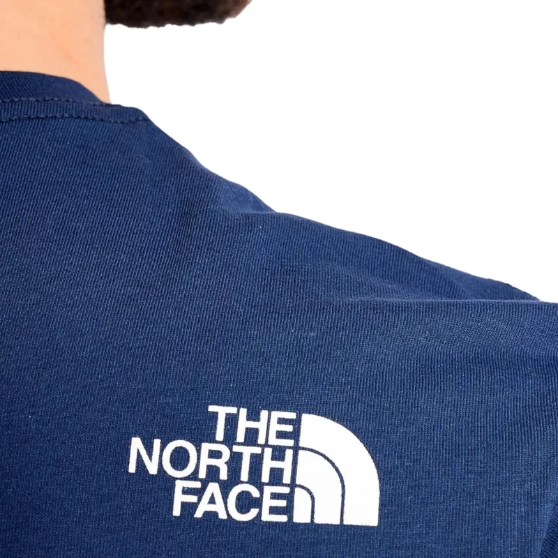 the north face mens t shirts ss mountain line tee navy2
