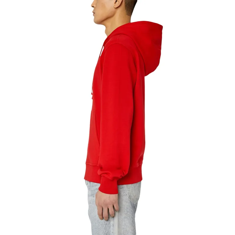 diesel s-ginn rgead mens pullover hoodie oversized red2