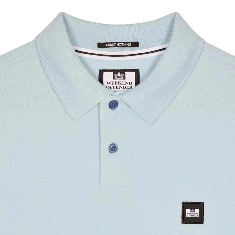 weekend offender mens polo shirts caneiros short sleeve arctic blue2