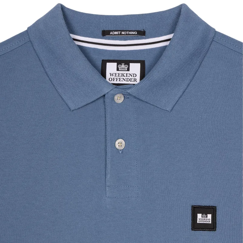 weekend offender mens polo shirts caneiros short sleeve baltic blue2