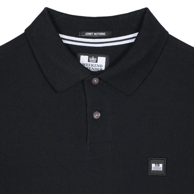 weekend offender mens polo shirts caneiros short sleeve black2