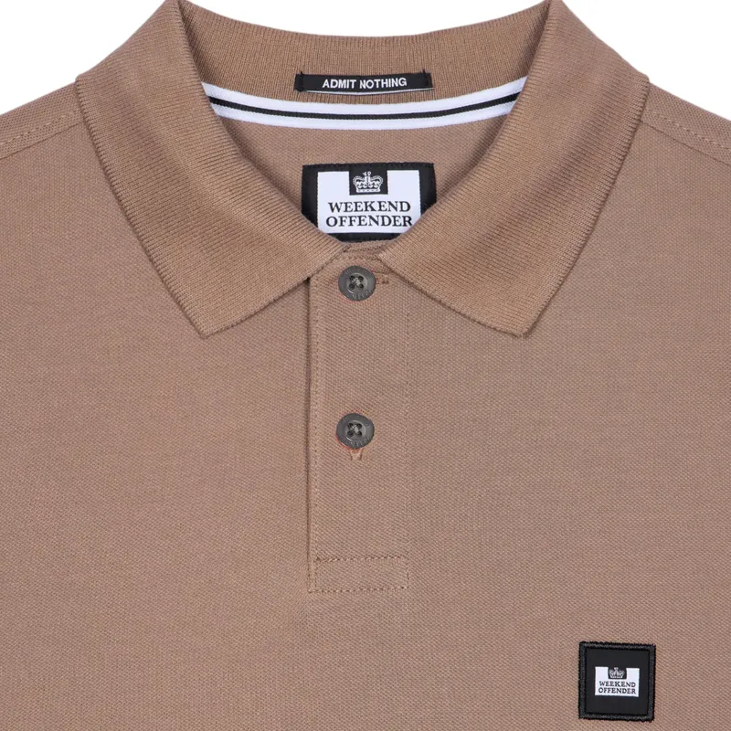 weekend offender mens polo shirts caneiros short sleeve mocha brown2