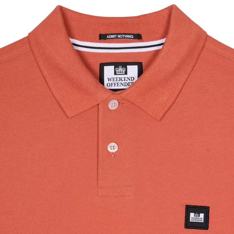 weekend offender mens polo shirts caneiros short sleeve orange2
