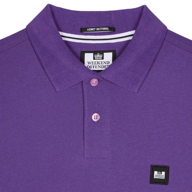 weekend offender mens polo shirts caneiros short sleeve purple2
