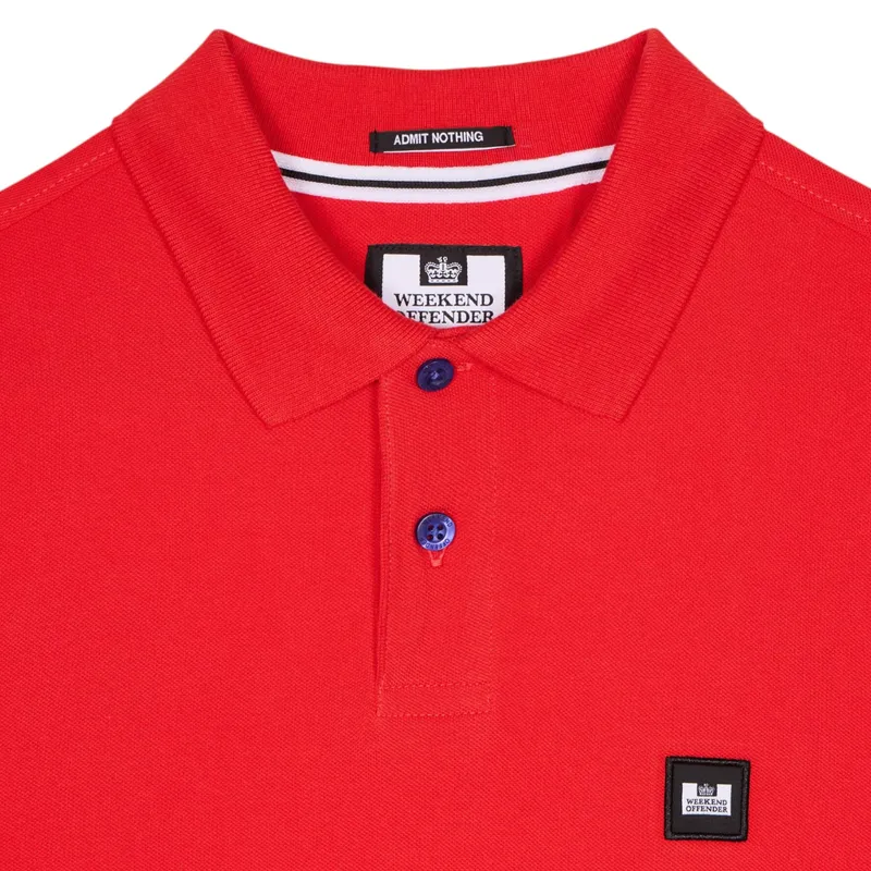 weekend offender mens polo shirts caneiros short sleeve red2