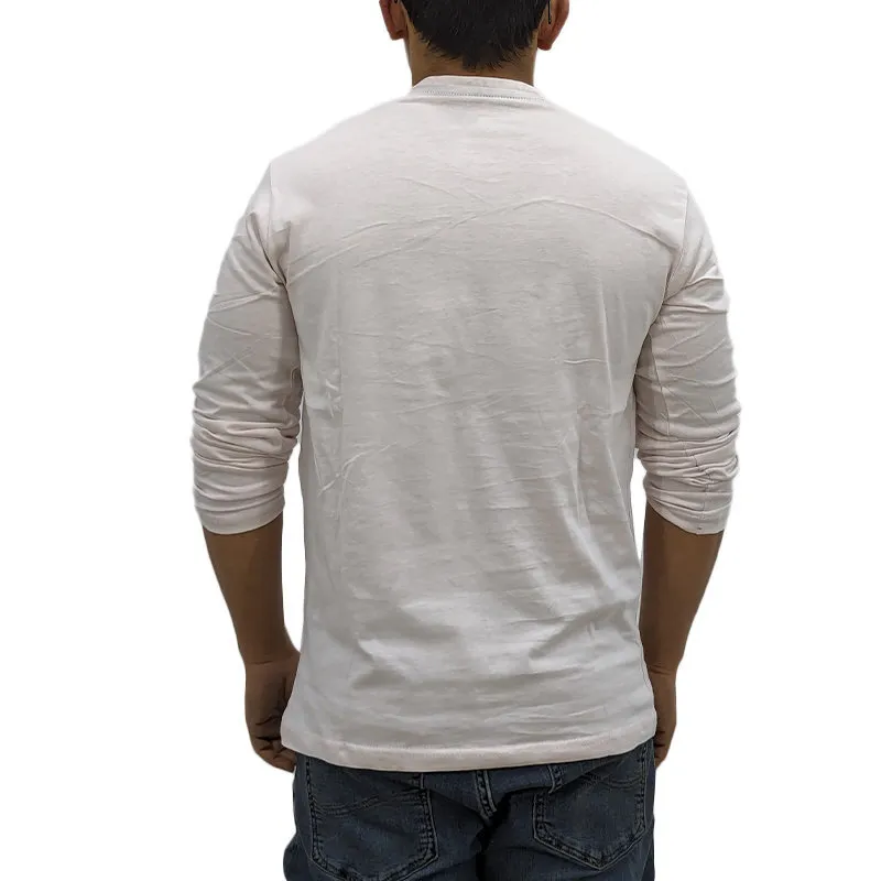 jack & jones mens long sleeve t shirts cotton tee crew neck top light pink2