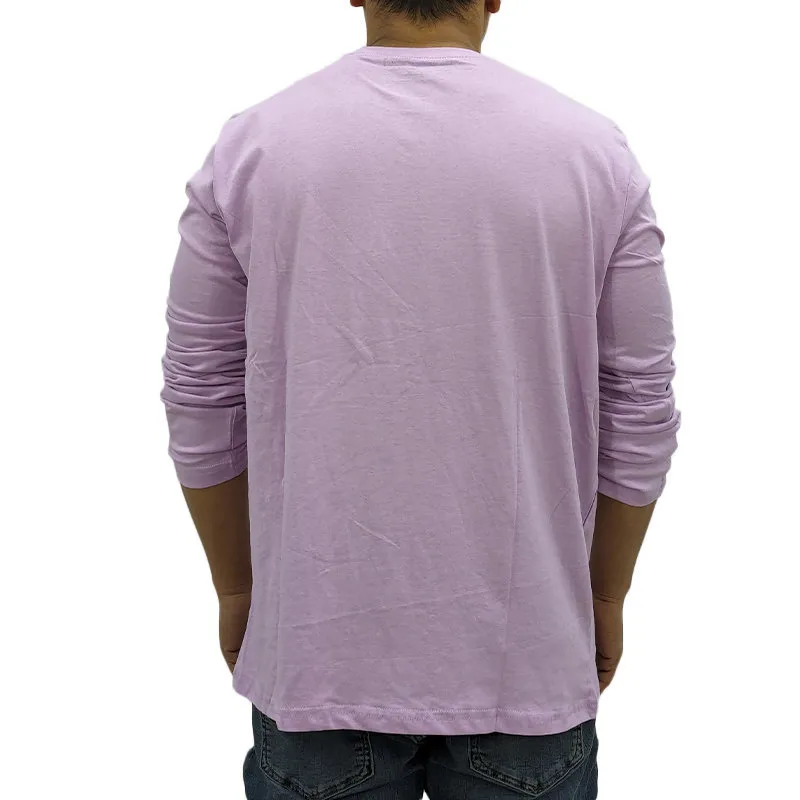 jack & jones mens long sleeve t shirts slim fit cotton tee top lavender2