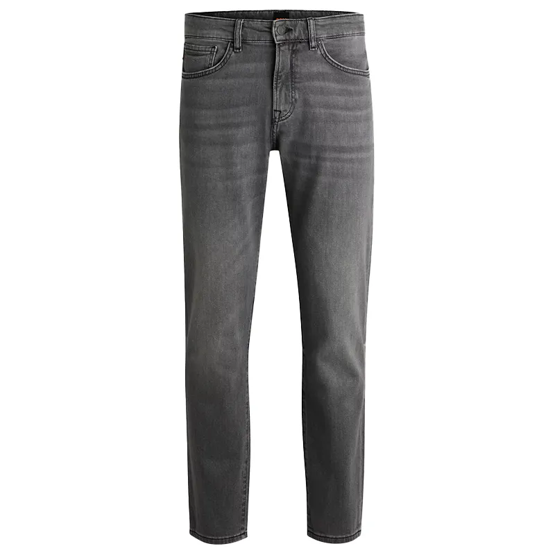 hugo boss mens denim jeans regular straight fit grey2