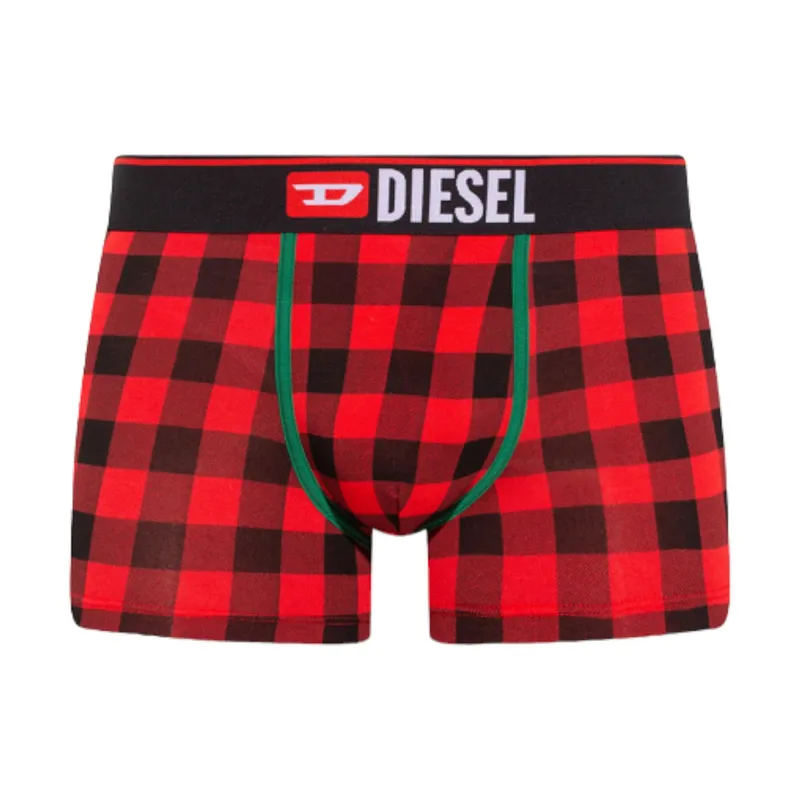 diesel umbx-damien mens boxer trunks cotton underwear red2