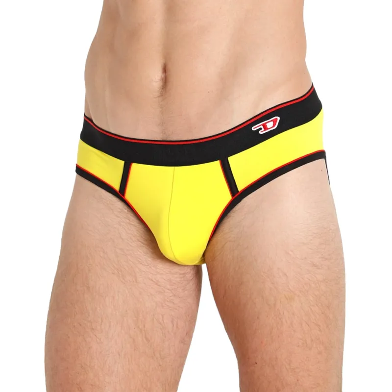 diesel umbr-andre 0jmam mens briefs 1x pack underwear yellow2