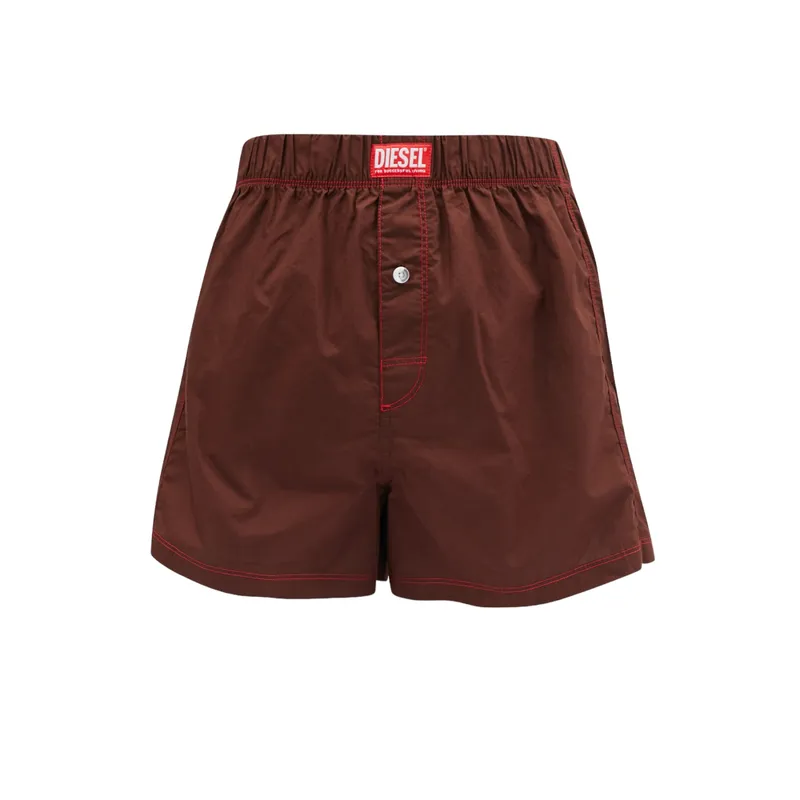 diesel uubx-stark mens boxer shorts brown woven cotton underwear2