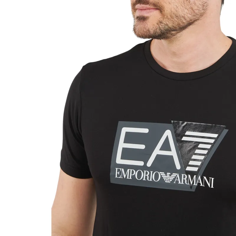 armani ea7 3dpt81 mens t shirt casual cotton top black2
