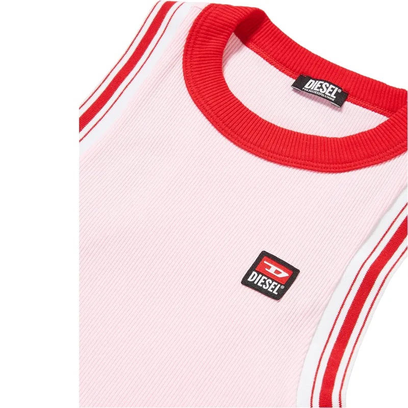 diesel womens bodysuit ufby-elinas sleeveless stretchable pink2