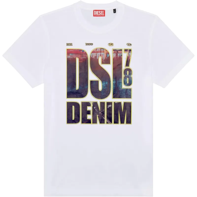 diesel t-diegor-l7 mens t shirts short sleeve regular fit white2