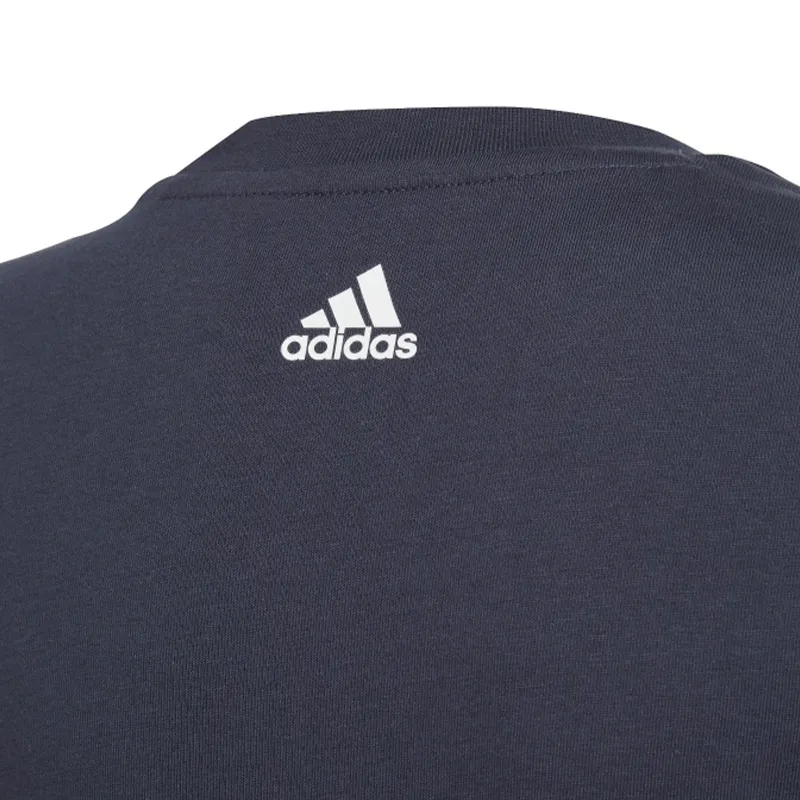 adidas ib8775 kids boys t shirts crew neck short sleeve navy blue2