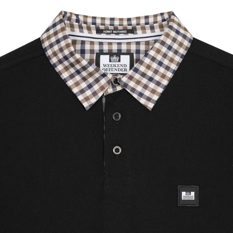 weekend offender walker mens long sleeve polo shirts black2