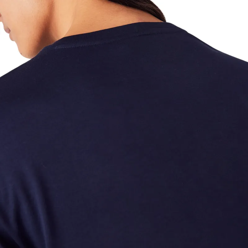 lacoste th6710 mens v neck t shirt pima regular fit midnight blue2