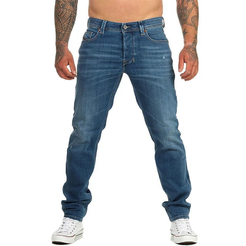 Diesel Larkee Beex 084qq Mens Denim Jeans Stretch Regular Tapered fit blue Top Brand Outlet UK