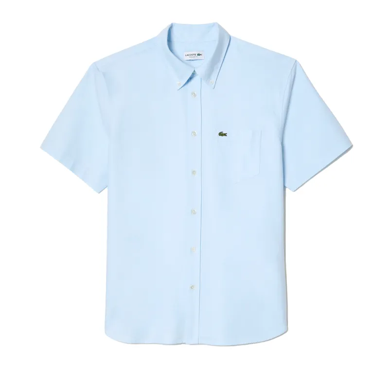 lacoste ch4976 mens oxford shirt short sleeve regular fit top2