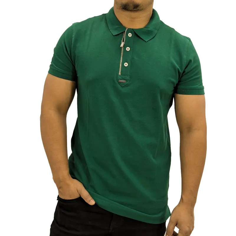 diesel t-smith-zip out rbawh mens polo shirts short sleeve green2