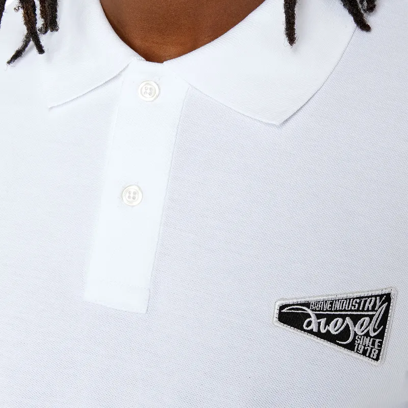 diesel t-smith-g3 a10632 mens polo shirts short sleeve white2