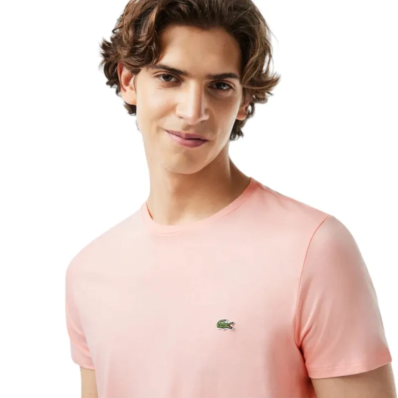 lacoste th6709 mens t shirts peach2
