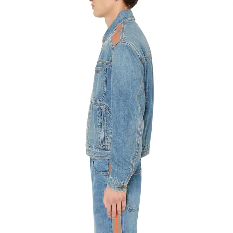 diesel d bas 0eiaw mens trucker jacket denim regular fit2