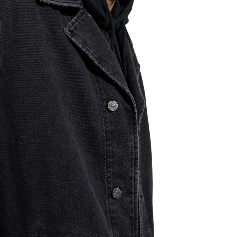 diesel d roku 09b88 mens denim trench coat relaxed fit2
