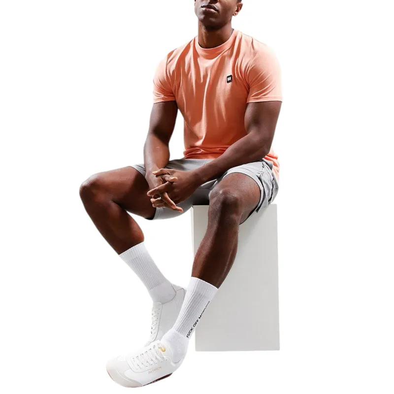 weekend offender mens t shirts plain cotton tops peach2
