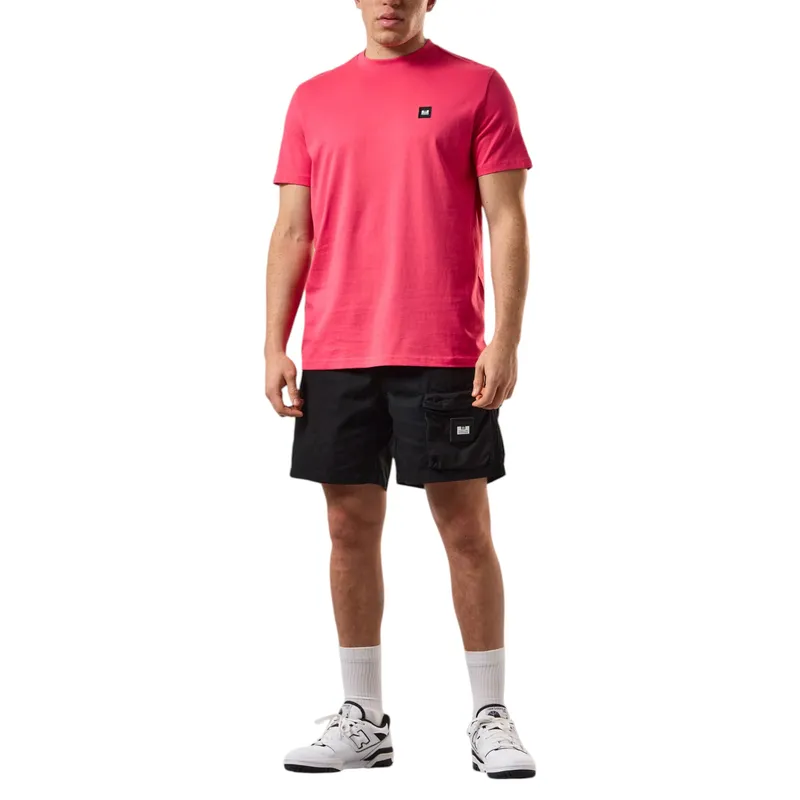 weekend offender mens t shirts plain cotton tops anthurium pink2
