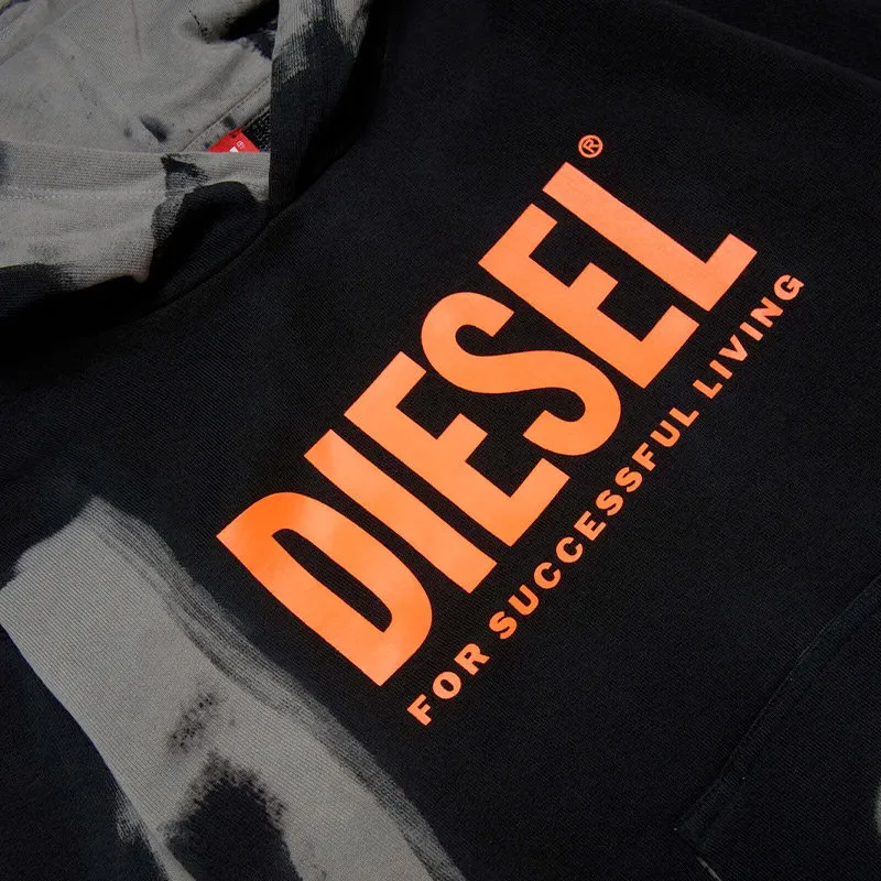 diesel smart unisex kids boys pullover hoodie crew neck black2