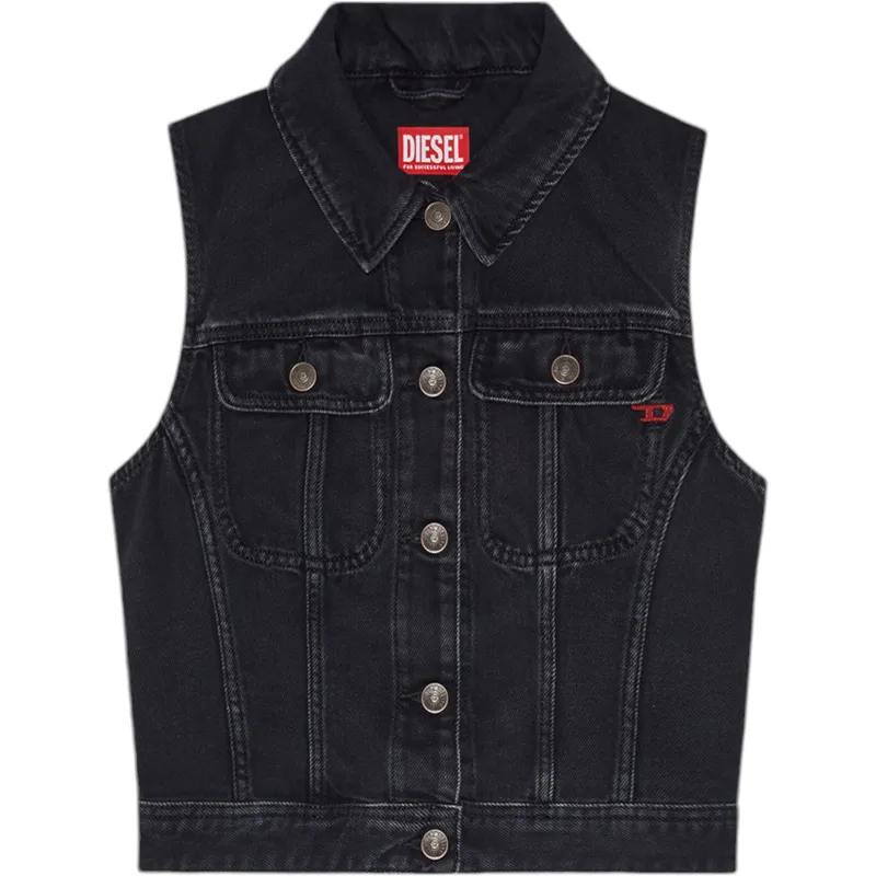 diesel de-slimmy-sm womens denim waistcoat vest gilet2