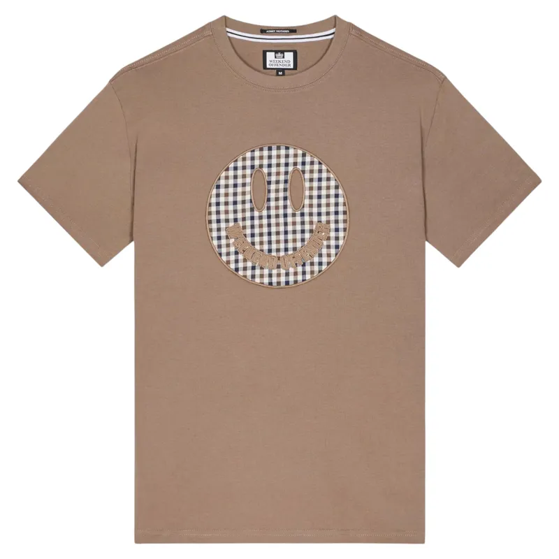 weekend offender tambay smiley mens t shirts crew neck brown2