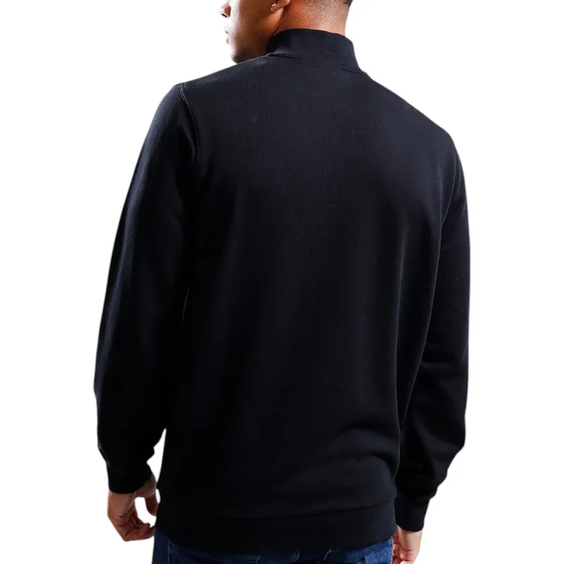 lyle & scott ml2022v loopback half zip mens jumper jet black2