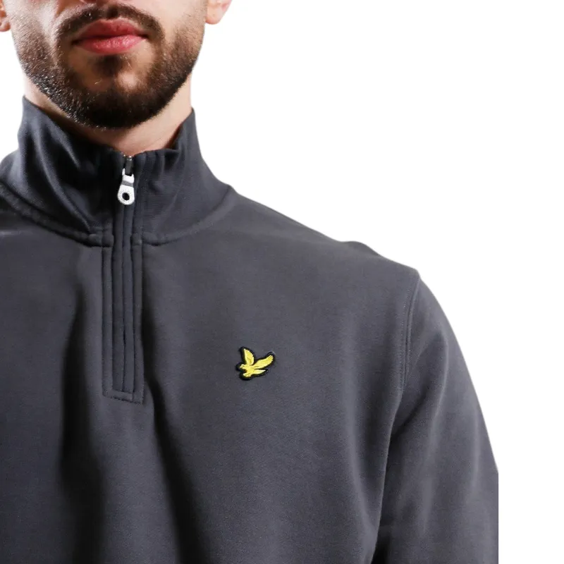 lyle & scott ml2022v loopback half zip mens jumper gunmetal2