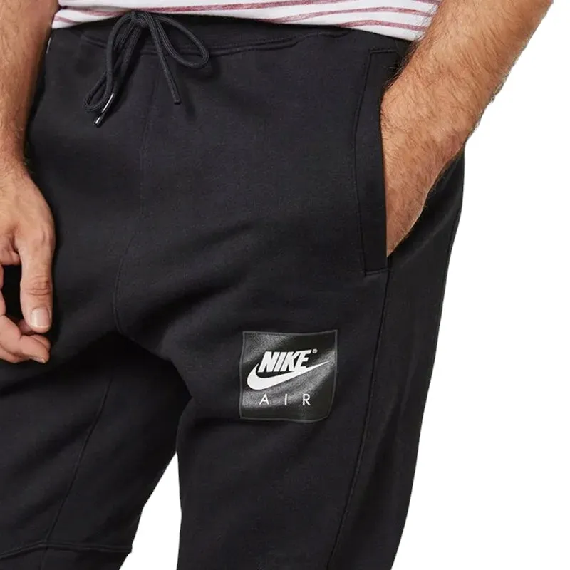 nike air 886044 mens fleece joggers club zip leg print black2