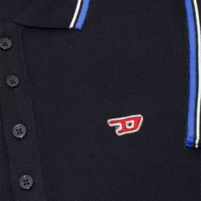 diesel t randy 0mxza mens polo t shirts short sleeve black2