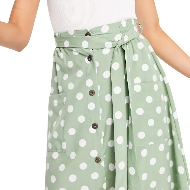 brave soul mora womens midi skirts stretch light green2