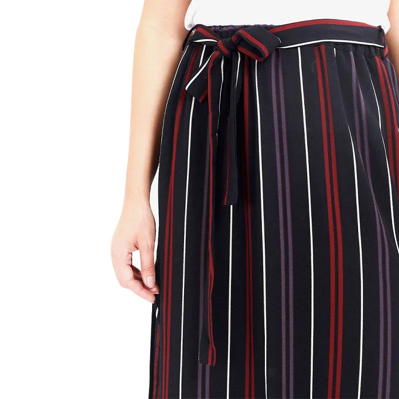 brave soul vixen womens midi skirts striped mid rise black2