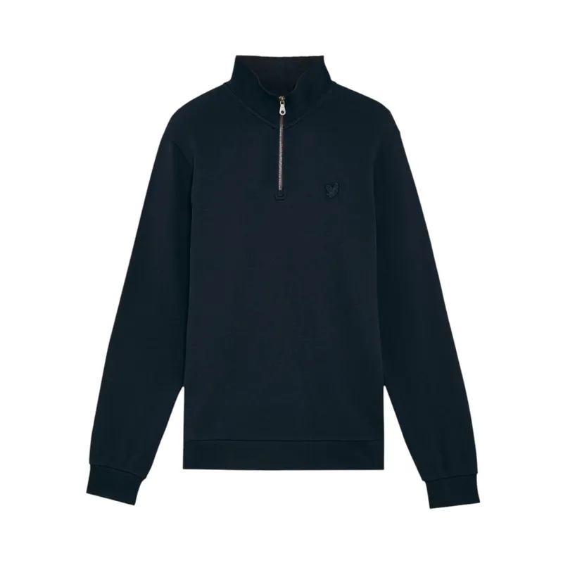 lyle & scott ml2022ton tonal eagle half zip mens dark navy2