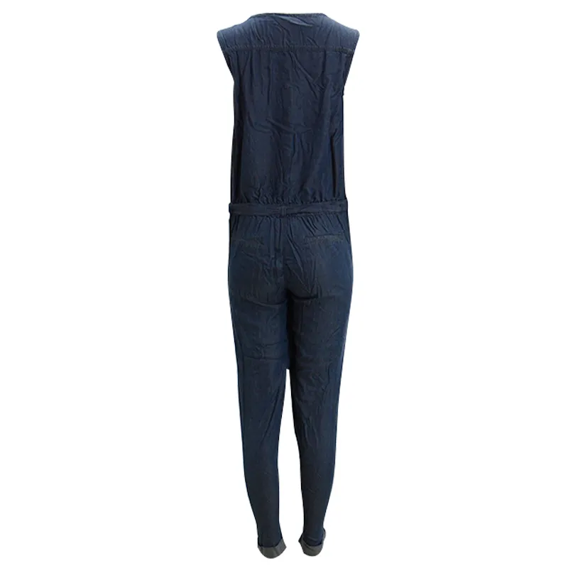 ladies denim dungarees summer sleeveless womens jumpsuit2