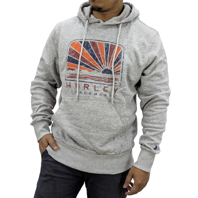 hurley mens pullover fleece hoodie regular fit grey2